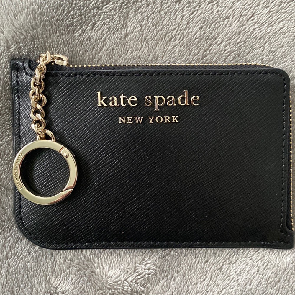 ♠️NWT Kate spade wallet  L-Zip Card Holder Keychain - Picture 5 of 10